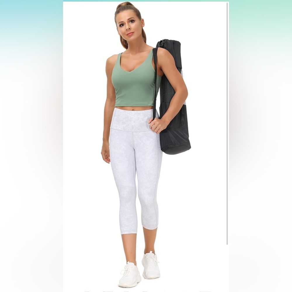TGP Longline Wirefree Padded Sports Bra with Medium Support in Jasmine Green - Picture 6 of 9
